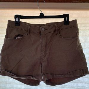 High Waisted Khaki Shorts
